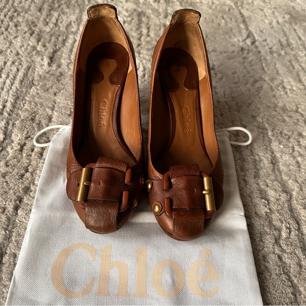 Chloe Leather Pumps with Dust Bag